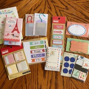Collection of Stickers and Sticky Notes